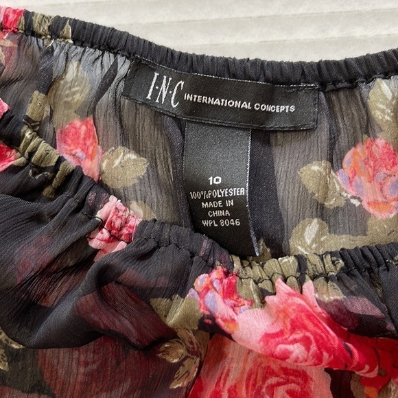 INC International Concept Floral Top. Size 10 P/1/A1389 - Picture 3 of 5